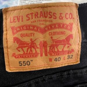 Levi's Men's Relaxed Black Jeans 40x32.
